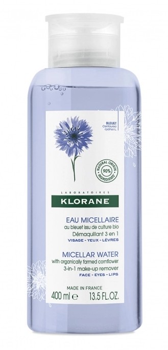 Klorane Eau Micellaire 3 en 1 au Bleuet 400ml